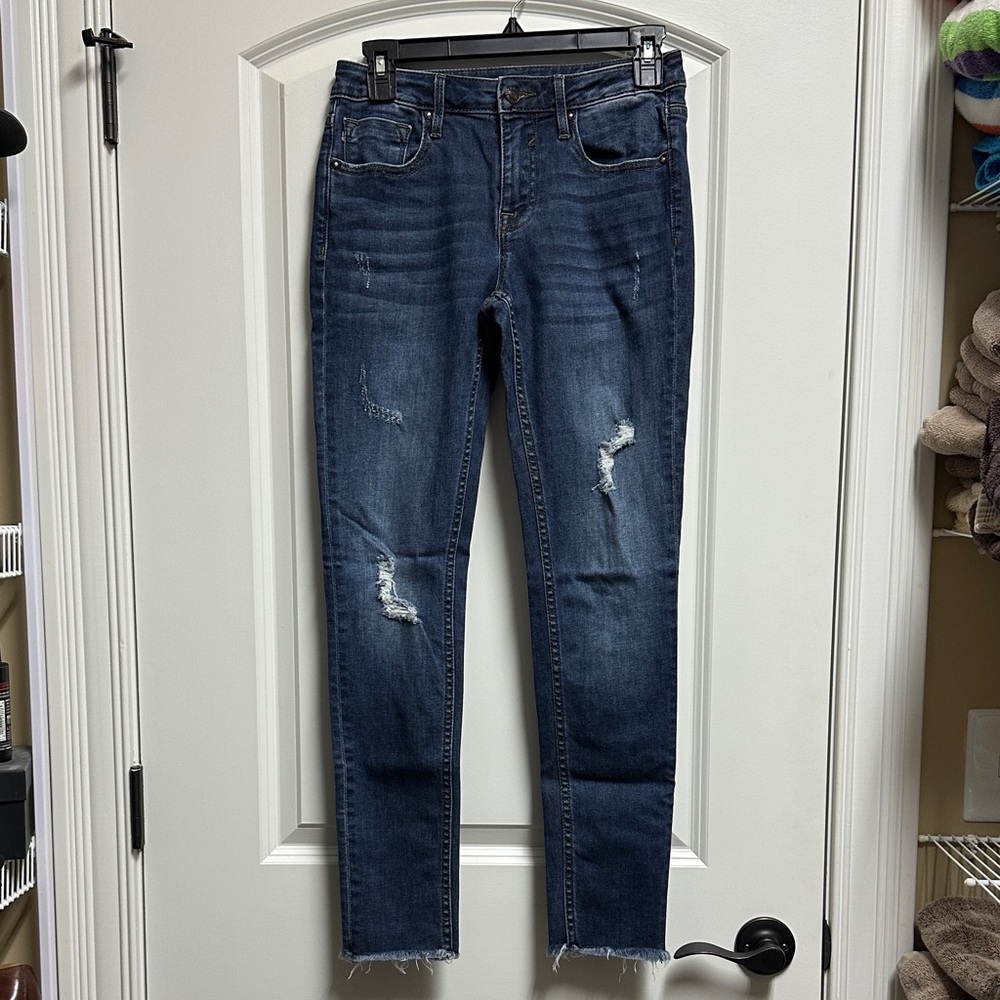 Vigoss Dark Blue Distressed Skinny Jeans